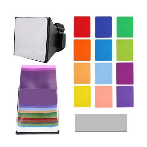 카메라 라이트 디퓨저 Softbox 소형 스포트라이트 전등갓용 범용 미니, 3.94x3.94x5.12인치, 검은 색, 플라스틱