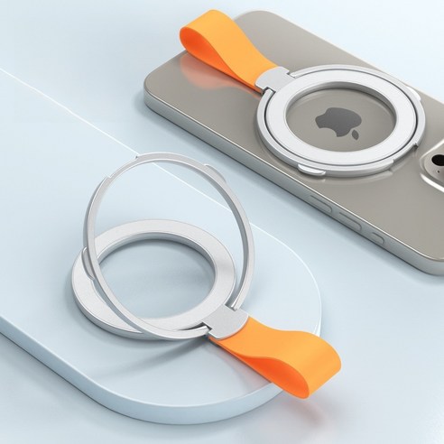 영결무람 맥세이프 360도 마그네틱 핸드폰 거치대 그립톡, 1개, Orange
