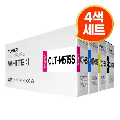 삼성 CLT-K515S C515S M515S Y515S SL-C565FW SL-C565W SL-C515W SL-C515 SL-C565 P515C, 1개, CLT-515S 4색세트