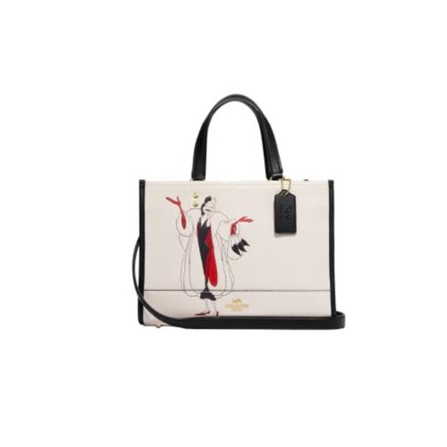 코치 뎀프시 캐리올 백 시그니처 자카드 스트라이프 패치