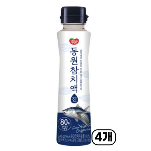 동원 참치액 진, 240g, 4개