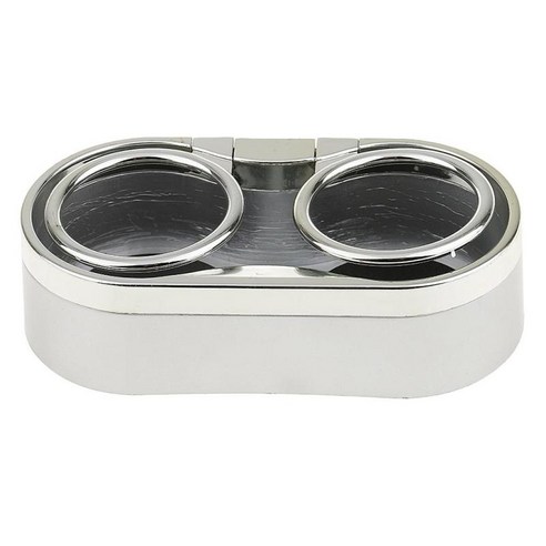 THE WAROOM SHOP 자동차 자동 음료 병 듀얼 컵 음료 수 홀더 스탠드 주최자, 실버, 설명, 설명