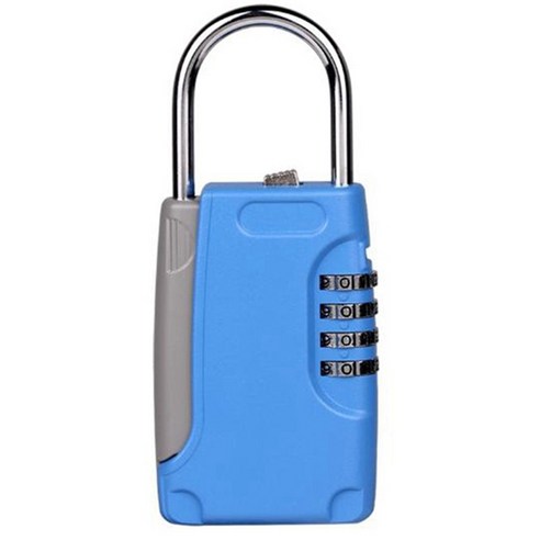Deoxygene 금속 기계식 키 보관함 후크 유형 암호 상자 세이프 블루, 파란색
