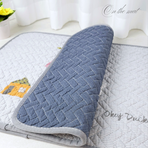 포근함이 발끝에 내려앉는 순간, 온더맷 순면 발매트 그레이 덕