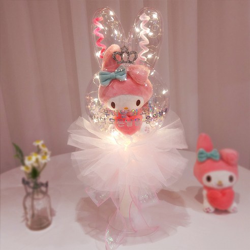 산리오 레터링 LED 꽃풍선 인형꽃다발, 1개, 마이멜로디
