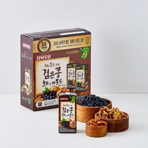 삼육두유 검은콩 호두와아몬드 190ml 64팩, 64개