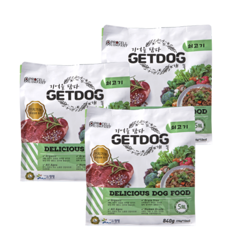 개똑 강아지 습식사료 쇠고기 840g*3개, 840g, 3개