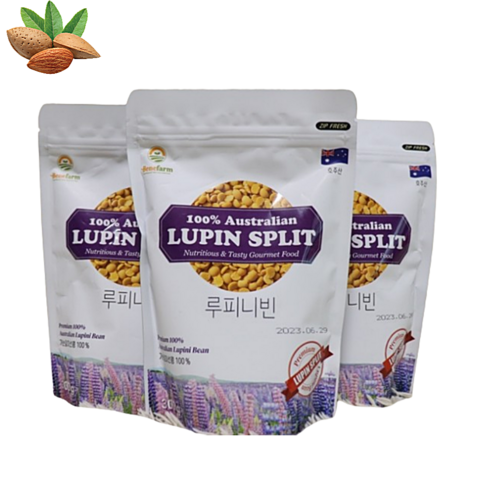 루피니빈콩  단비오다) 베네팜 루피니빈 식물성단백질 혈당관리 당뇨콩 고단백콩 단백질덩어리 건강간식 식이섬유 샐러드토핑 다이어트 식품 혈당잡는 콩, 3개, 300g
