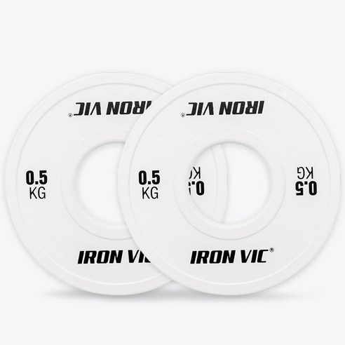 아이언빅 전완근 추감기 리스트롤러 팔뚝 운동기구, 저중량원판 0.5KG (화이트 2개입), 2개