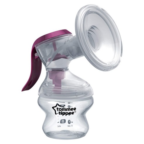 Tommee Tippee Made for Me Single Manual Breast Pum Tommee Tippee Made for Me 단일 수동 유축기 | 부드럽고 쿠션감 있는, 1개(1팩), 1개, Clear