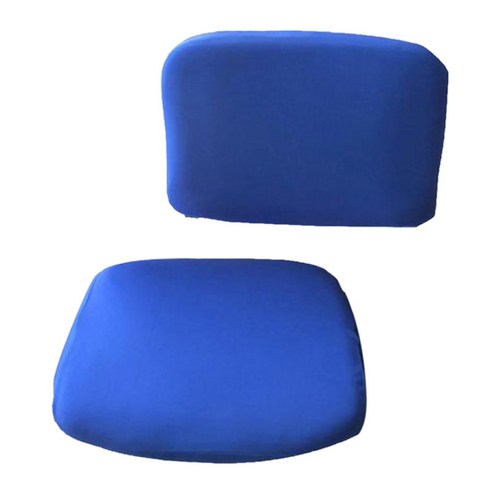 1 세트 분할 디자인 회전 사무실 의자 슬립 커버 스트레치 시트 /, 딥 블루, 설명