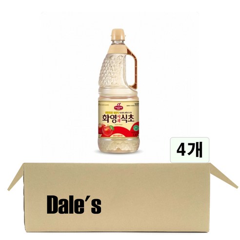 데일즈기획 쉐프원 화영 사과식초, 1.8L, 4개