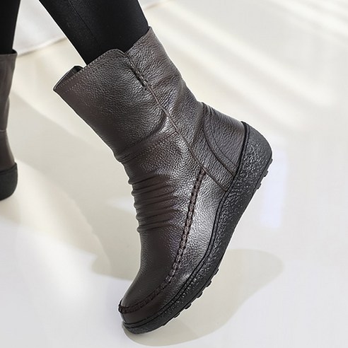 제이슈 가죽 퍼안감 폼나 부츠 4.5cm