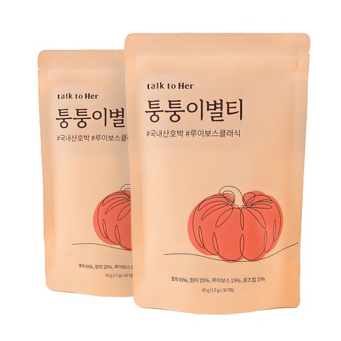 톡투허 퉁퉁이별티 1.5g 30개입 2세트 
커피/원두/차