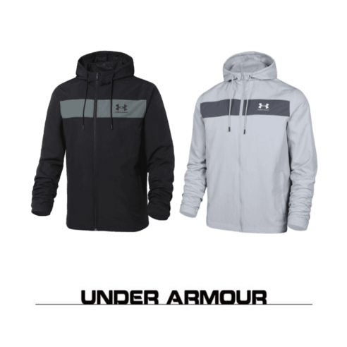 [국내 매장판] 언더아머 UA 스포츠 스타일 윈드브레이커 집업 자켓 – 등산, 골프용 바람막이 점퍼 언더아머골프바지