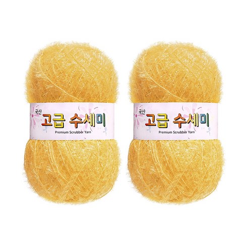 울클럽 별꽃수세미 만들기 DIY 고급수세미실 80g 2볼세트, 158진한버터