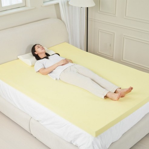 눈떠아 메모리폼 토퍼 매트리스 수면 침대 허리 단단한 바닥용 평판 모음, 평판_8cm, 화이트