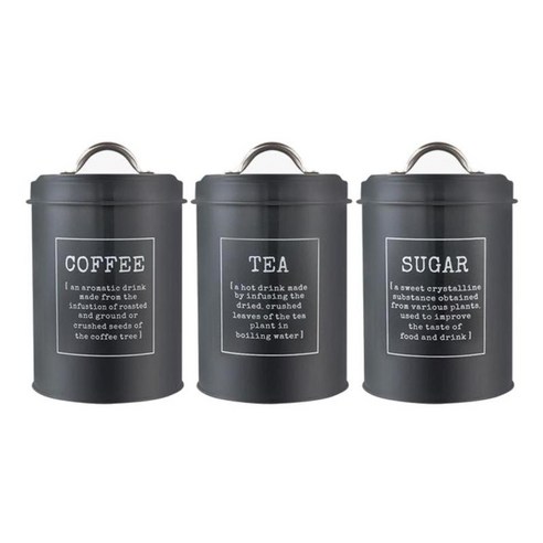 3pcs 식품 저장 항아리 식품 저장 항아리 용기 차 커피 향신료 견과류 스낵에 대 한 밀폐 인감 대나무 뚜껑이, 회색, 철