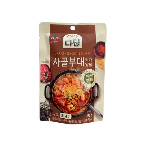 다담 사골부대 찌개양념, 1개, 130g