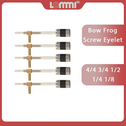 LOMMI 4/4 3/4 1/2 1/4 1/8 금속 보우 개구리 나사 팁 엔드핀 구멍 바이올린 비올라 첼로 더블베이스 수리 도구 5 개, [02] 5PCS Viola Buttons