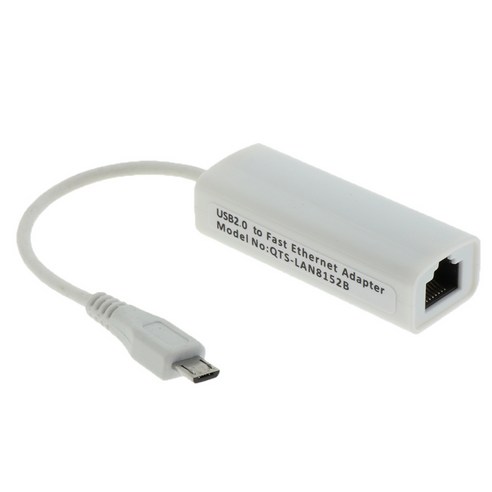 마이크로 USB 2.0-이더넷 네트워크 LAN 어댑터 100Mbps, 화이트, {"사이즈":"설명"}, {"수건소재":"설명"}