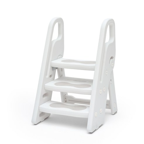 아이팜디딤대 추천 상품아이팜 접이식 2단 3단 스마트 손잡이 유아디딤대, 02. 화이트, 1개 제품 사진