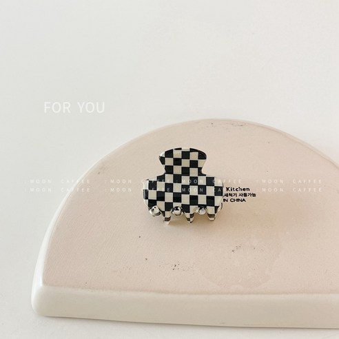 한국 대중 디자인 감각 바둑판 호피 무늬 트럼펫 초산 집게 머리핀 빈티지 심플한 백매치 헤어핀 트렌드