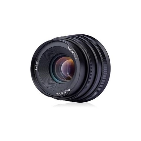 brightin star 35mm F1.7 대형 조리개 APS C 수동초점 프라임 고정식 미러리스 카메라 렌즈 캐논 EOS M 마운트 M2 M3 M5 M6 M10 M100 M5