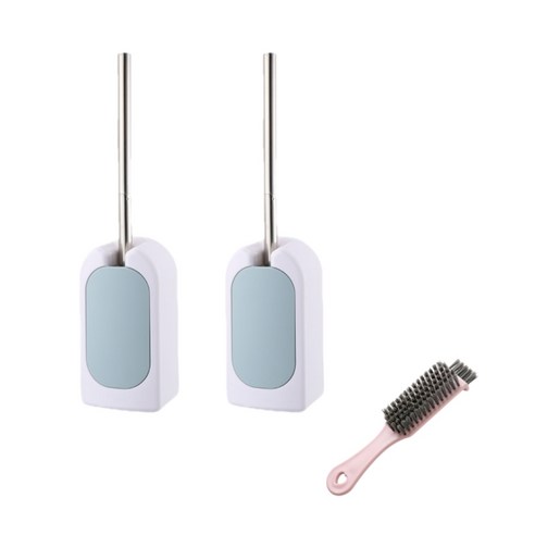 마켓피아 화장실 변기솔 브러쉬, 블루 + 세척솔