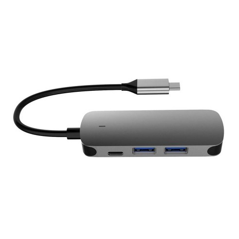 4 In 1 USB Type-C 허브 도크 USB 3.0 HDMI 어댑터 케이블 PD 충전 분배기, 회색, {"사이즈":"8x2.9x1.2cm"}, {"수건소재":"알루미늄 합금"}