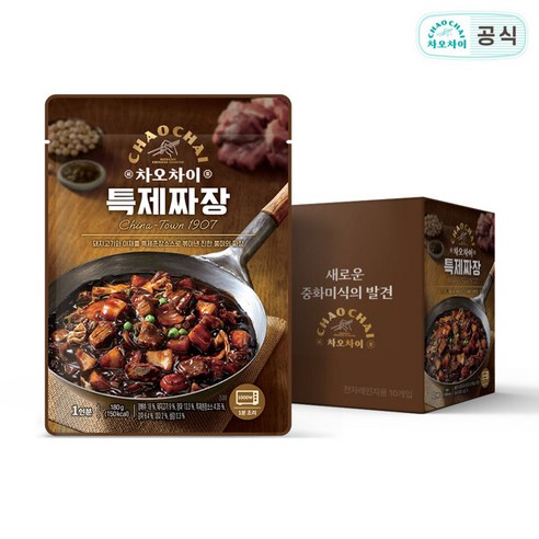 차오차이 특제 짜장 180g 10개 / 전자레인지용