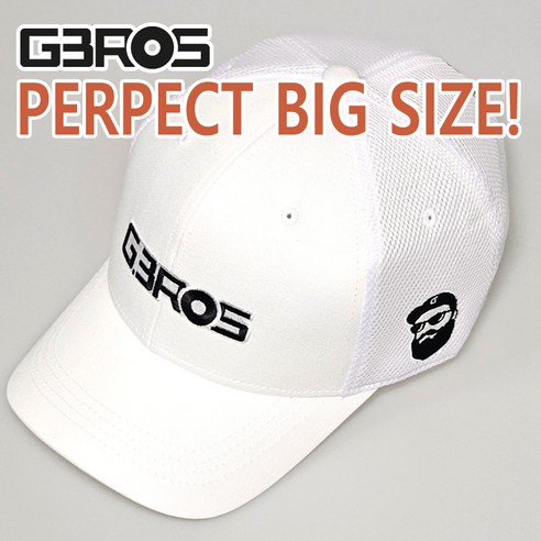 타이틀리스트모자  지브로스 Gbros 2XL 빅사이즈 대두 골프 모자 에어 메쉬캡 화이트, 2XL(60이상)