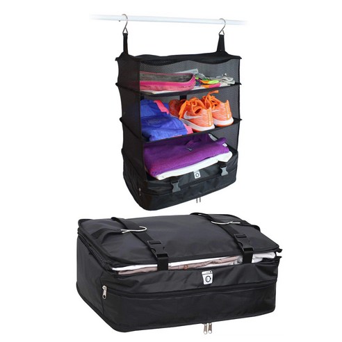 여행의 짐, 이제 우아하게 정리하세요: 모챠모챠 여행용 3단 수납 걸이형 가방 모챠모챠