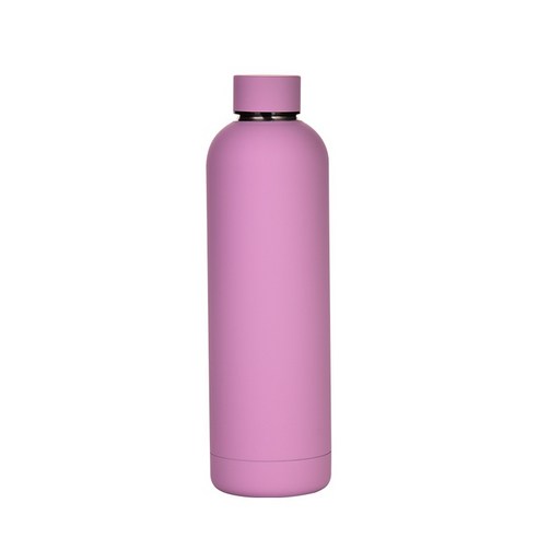 ZZJJC 2단 304 스테인리스 텀블러 물병 750ML 대용량 아웃도어 스포츠 스크럽 물컵, 라일락 자색