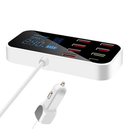 8ports 빠른 충전 3.0 USB 유형 C 자동차 충전기 어댑터 태블릿 USB 충전기 QC3.0 휴대 전화 GPS 용 빠른 전화 충전기