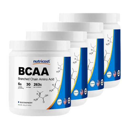 뉴트리코스트 BCAA 헬스보충제 블루라즈베리, 4개, 263g