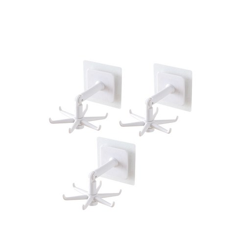 코끼리리빙 PCA-1107 다용도 회전 쭈꾸미 후크, 화이트, 3개