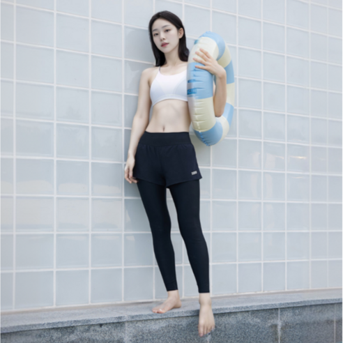 워터리즘 반바지 레깅스 빅사이즈 일체형 여성 워터레깅스