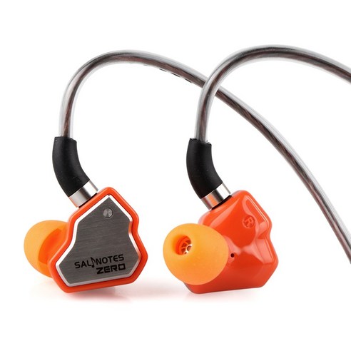 7Hz 살노트 제로 10MM 다이내믹 드라이버 하이파이 인이어 이어폰, 주황색, 마이크 미포함(3.5mm)