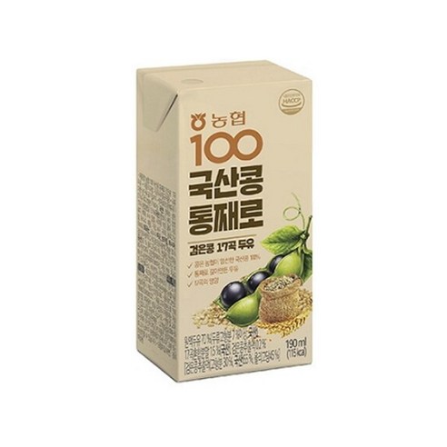 농협100 국산콩 통째로 검은콩17곡 두유 190ml 24입, 24개, 190ml