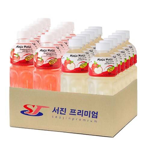 (서진프리미엄) 모구모구 2종혼합(딸기+사과) 320mlx24ea, 24개, 320ml