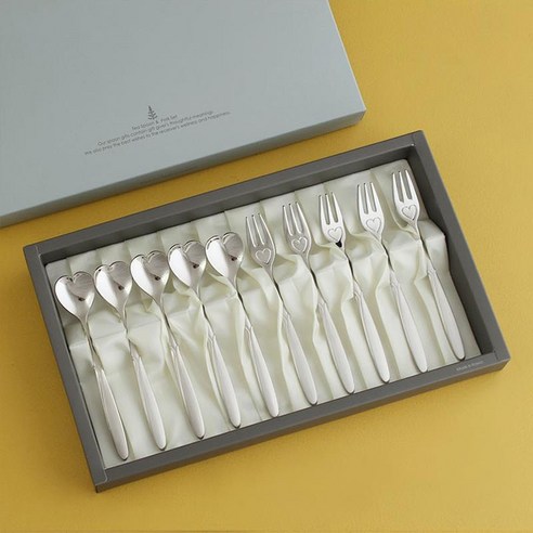 당신의 티타임을 더욱 특별하게, 엔젤하트 티스푼포크세트