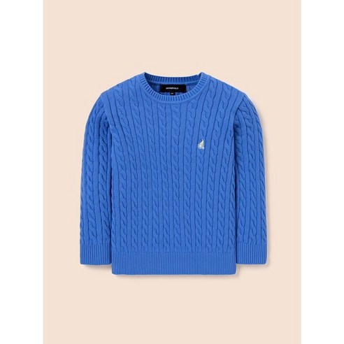 빈폴 키즈 에센셜 클래식 케이블 니트 스웨터 블루