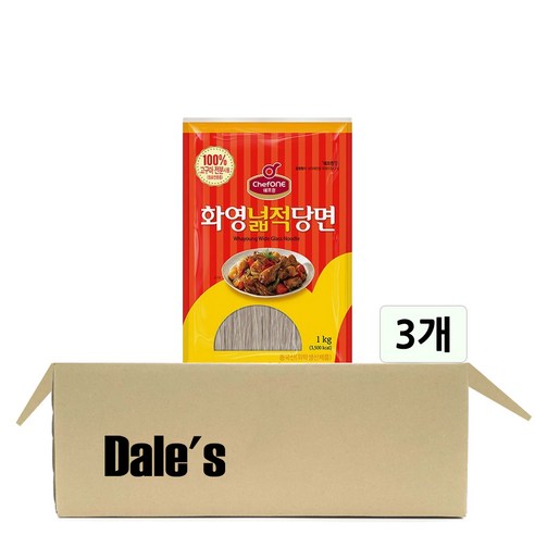 데일즈기획 대상 쉐프원 화영넓적당면, 1kg, 3개