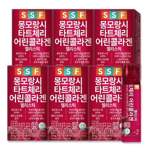 순수식품 몽모랑시 타트체리 콜라겐 젤리스틱, 300g, 6개