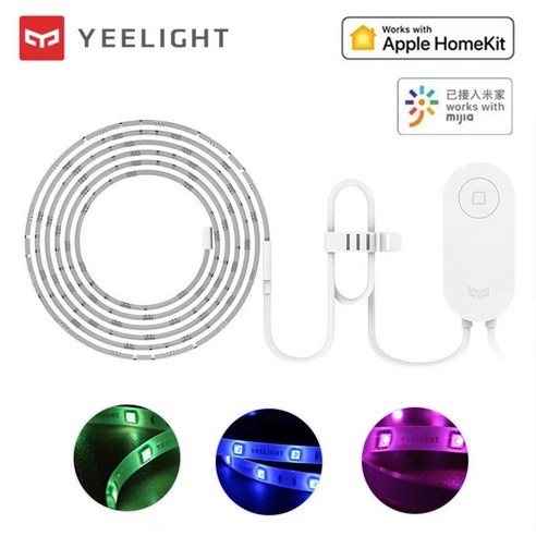 와이파이 앱 RGB 확장 다채로운 스마트 1m 버전 제어 Yeelight 라이트 스트립 홈용 Yeeeight LED 1S 스마트 원격, 8)Extension 4Pcs