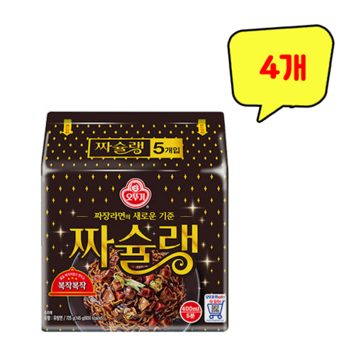 (무료배송) 오뚜기 짜슐랭 145g x 5개입 멀티 4봉, 5개