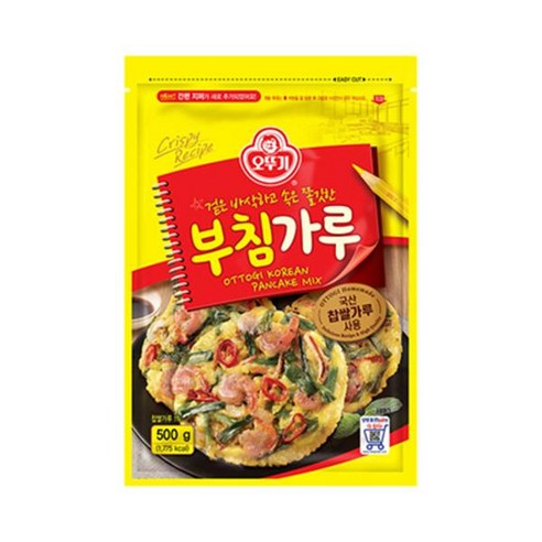 오뚜기 부침개 부침가루 술안주 비오는날 전 빈대떡 500G, 1세트