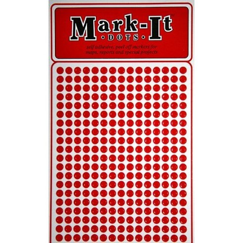 600-Pack Small 1/8 Inch Removable Mark-it Dots - Orange Self-Adhesive Dots For Maps, Reports, Projects
