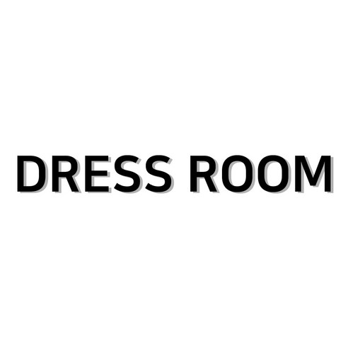스튜디오투명 화장실 표지판, DRESS ROOM, 1개